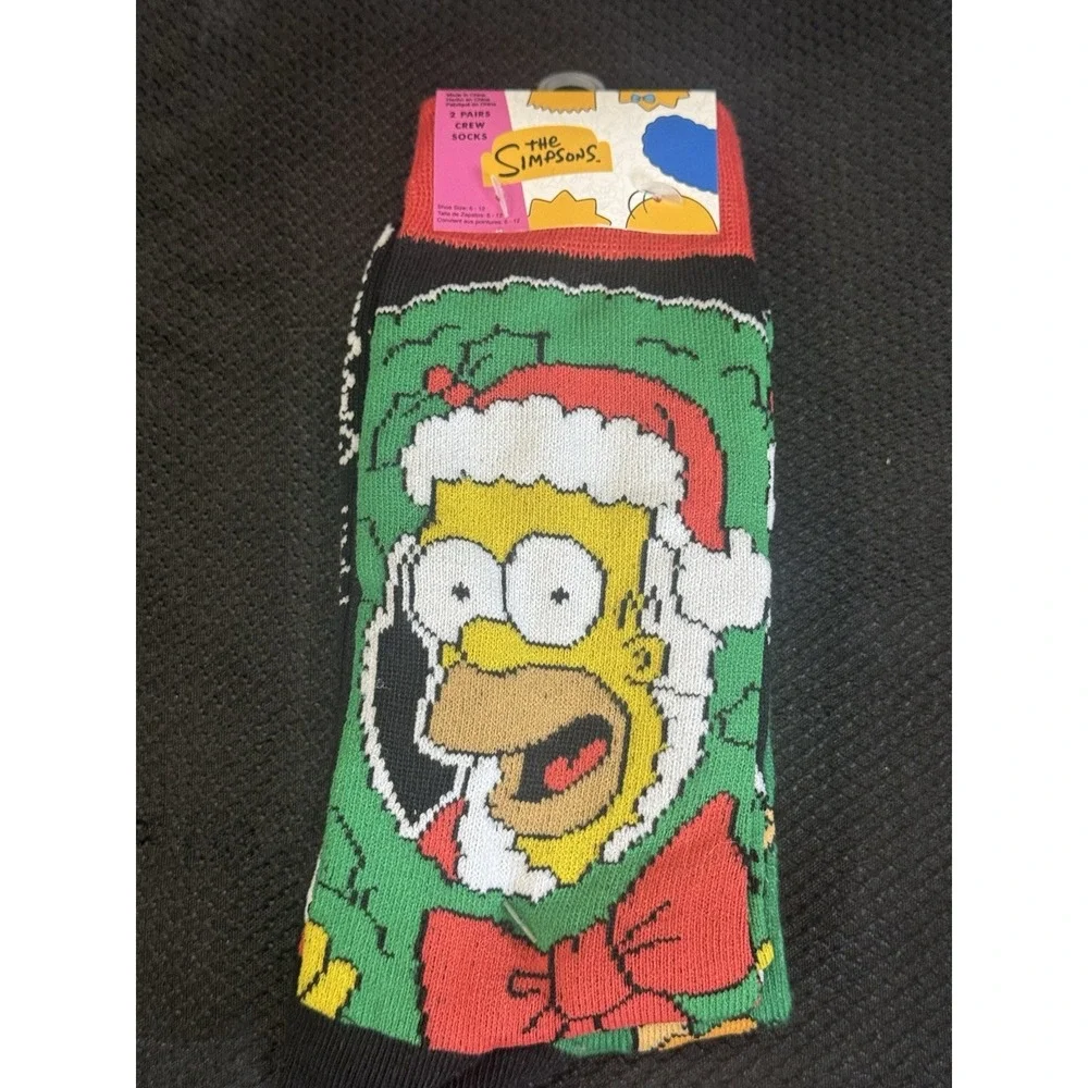 The Simpsons Santa Homer & Santa's‎ Little Helper Mens 2 PACK NEW /w Tags HYP